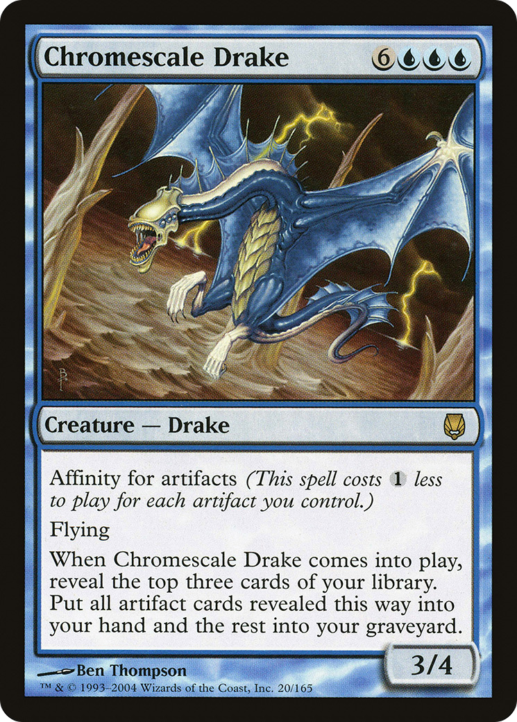 Chromescale Drake (DST-020) [Darksteel] MTG Single Wizards of the Coast