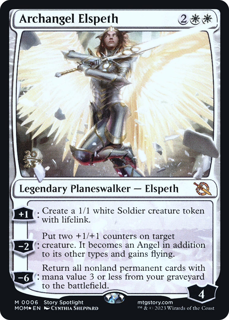 Archangel Elspeth (PRE-006) [March of the Machine Promos] Foil MTG Single Wizards of the Coast