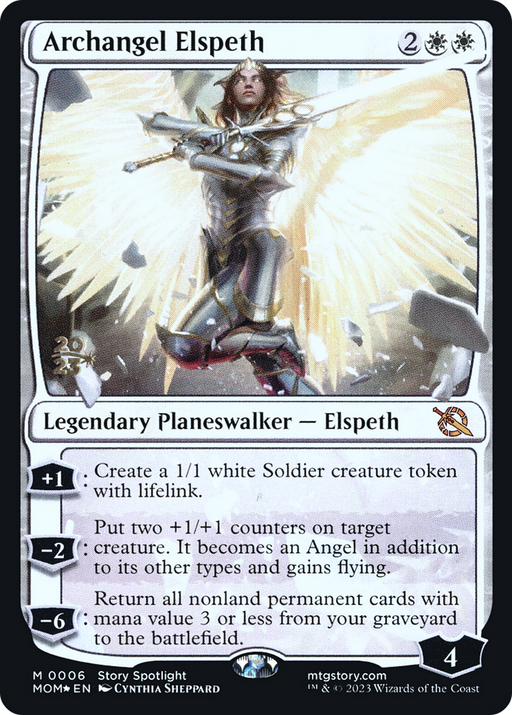Archangel Elspeth (PRE-006) [March of the Machine Promos] Foil MTG Single Wizards of the Coast