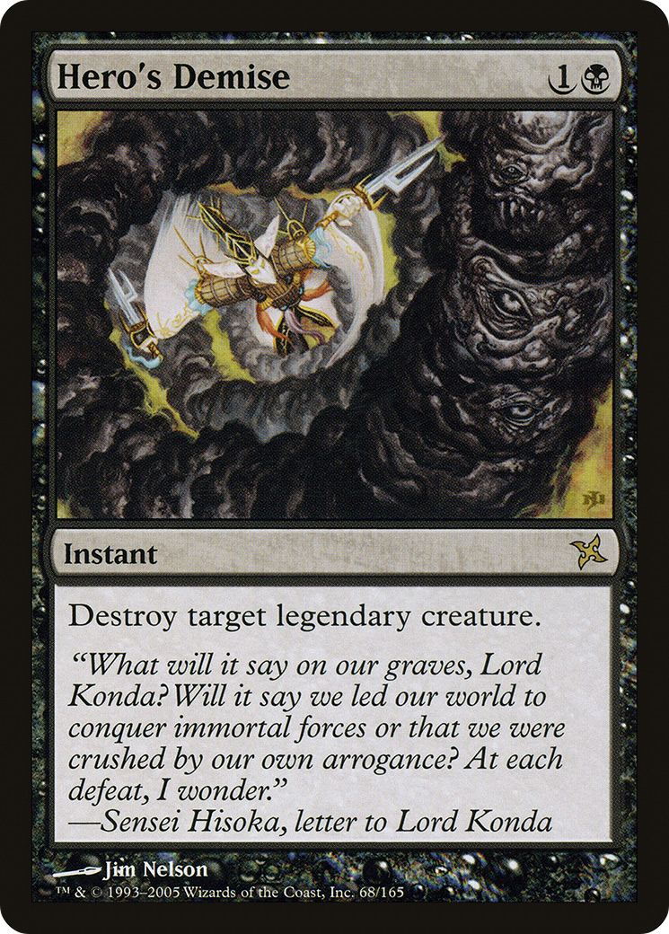 Hero's Demise (BOK-068) [Betrayers of Kamigawa] MTG Single Wizards of the Coast