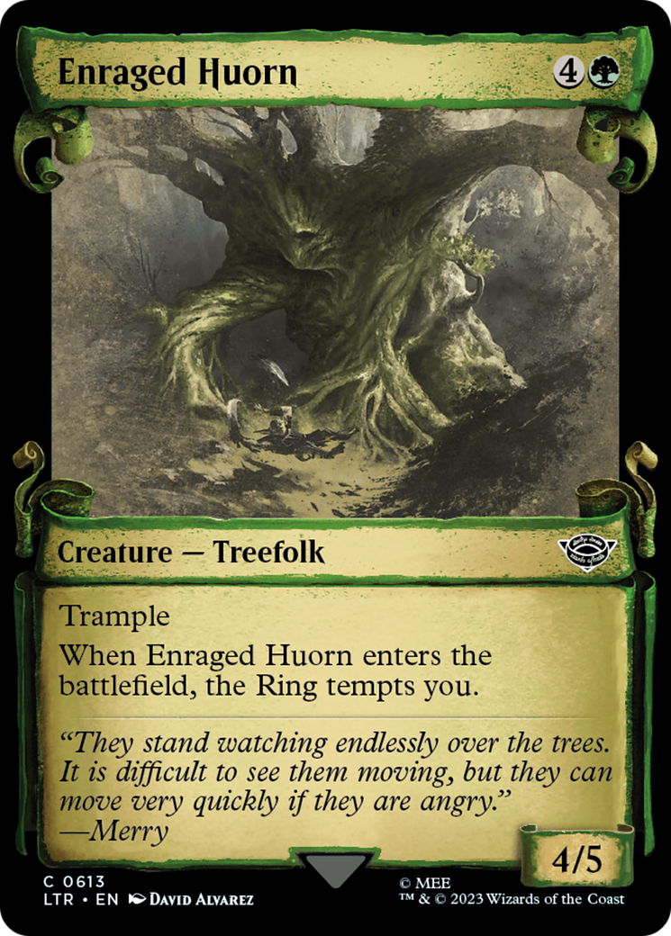Enraged Huorn (Showcase Scrolls) (LTR-613) [The Lord of the Rings: Tales of Middle-earth] (Showcase) Foil MTG Single Wizards of the Coast