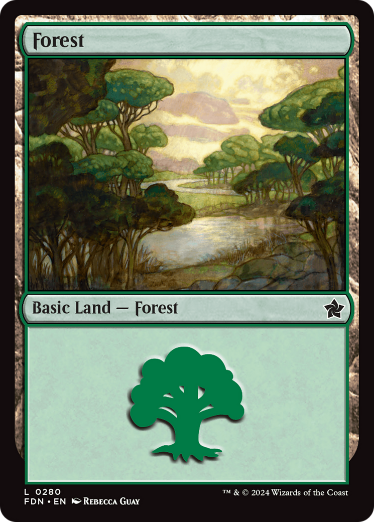 Forest (0280) (FDN-280) [Foundations] MTG Single Wizards of the Coast