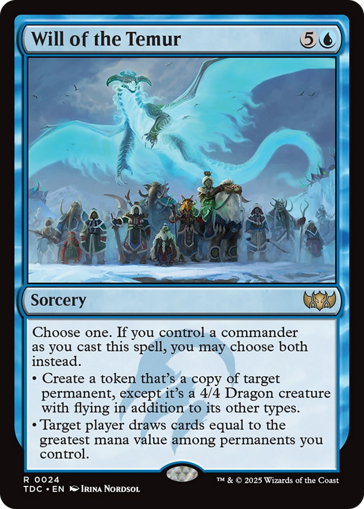 Will of the Temur (TDC-024) [Commander: Tarkir: Dragonstorm] MTG Single Wizards of the Coast