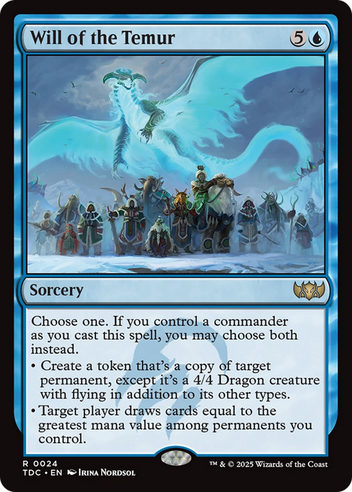 Will of the Temur (TDC-024) [Commander: Tarkir: Dragonstorm] MTG Single Wizards of the Coast