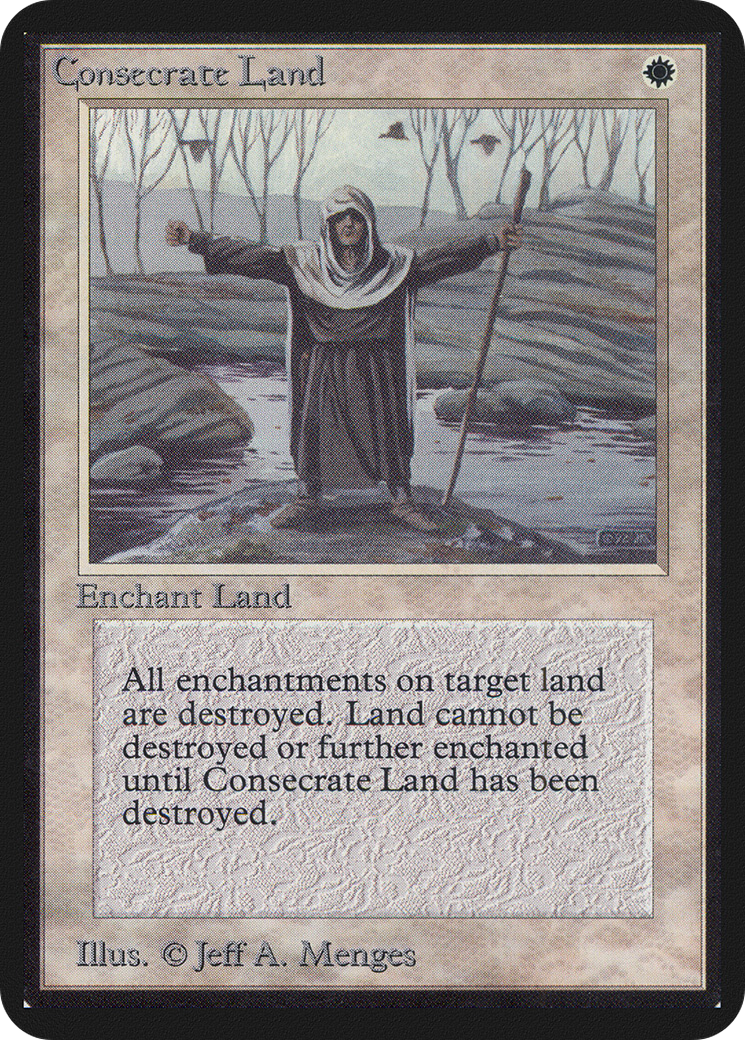 Consecrate Land (LEA-) [Oldschool] Limited Edition Alpha MTG Single Wizards of the Coast