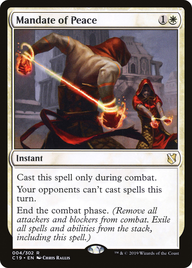 Mandate of Peace (C19-004) [Commander 2019] MTG Single Wizards of the Coast