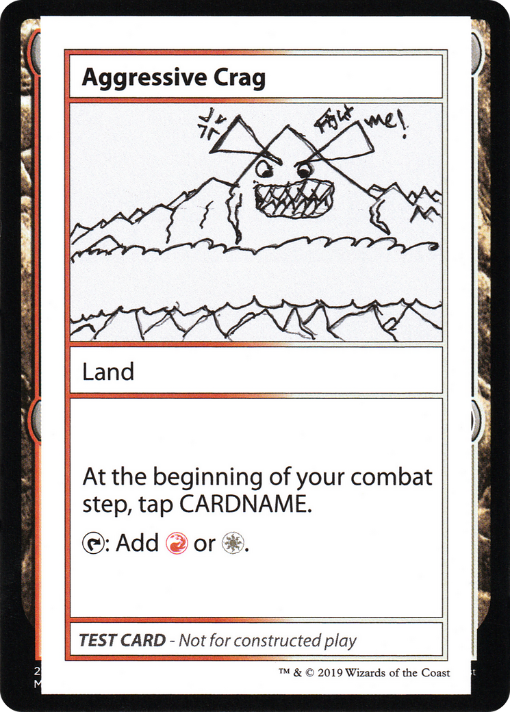 Aggressive Crag (No PW Symbol) (CMB1-) [Mystery Booster] Playtest Cards 2021 MTG Single Wizards of the Coast