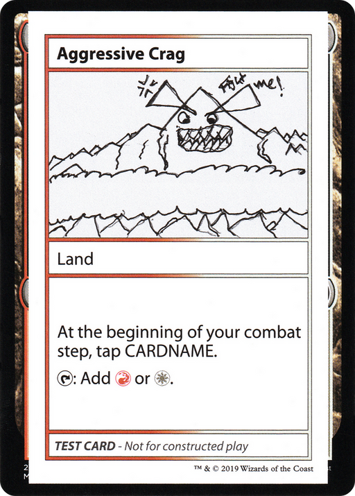 Aggressive Crag (No PW Symbol) (CMB1-) [Mystery Booster] Playtest Cards 2021 MTG Single Wizards of the Coast