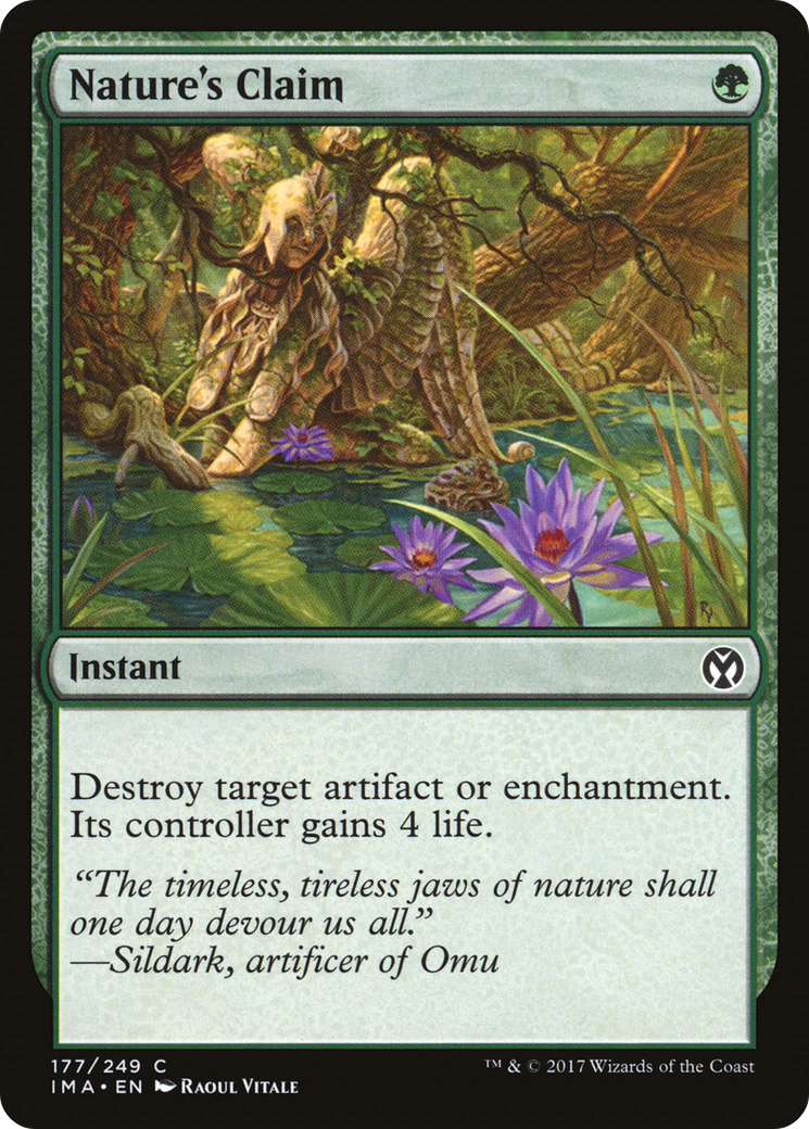 Nature's Claim (IMA-177) [Iconic Masters] Foil MTG Single Wizards of the Coast