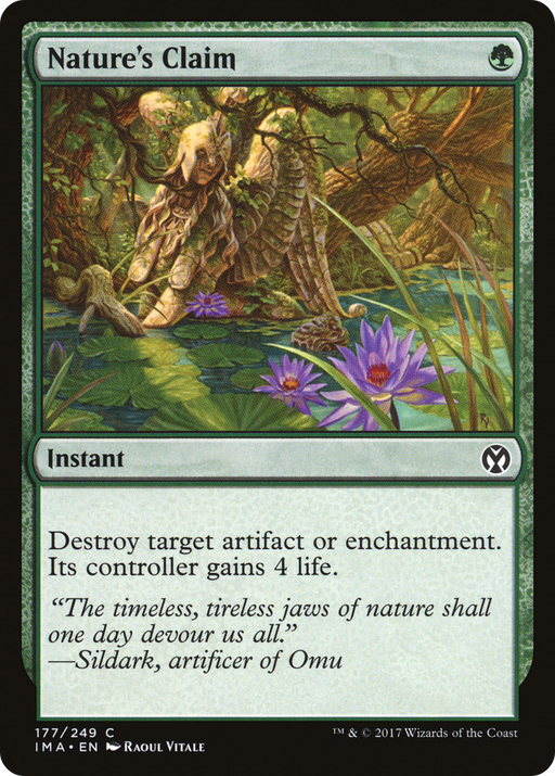 Nature's Claim (IMA-177) [Iconic Masters] Foil MTG Single Wizards of the Coast