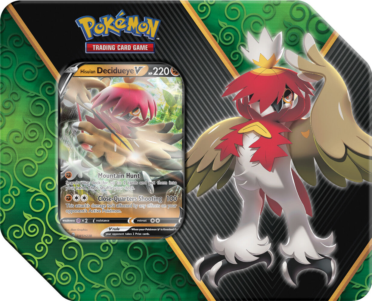 Pokémon Divergent Powers Tin (Hisuian Decidueye V) Pokemon Sealed Pokémon   