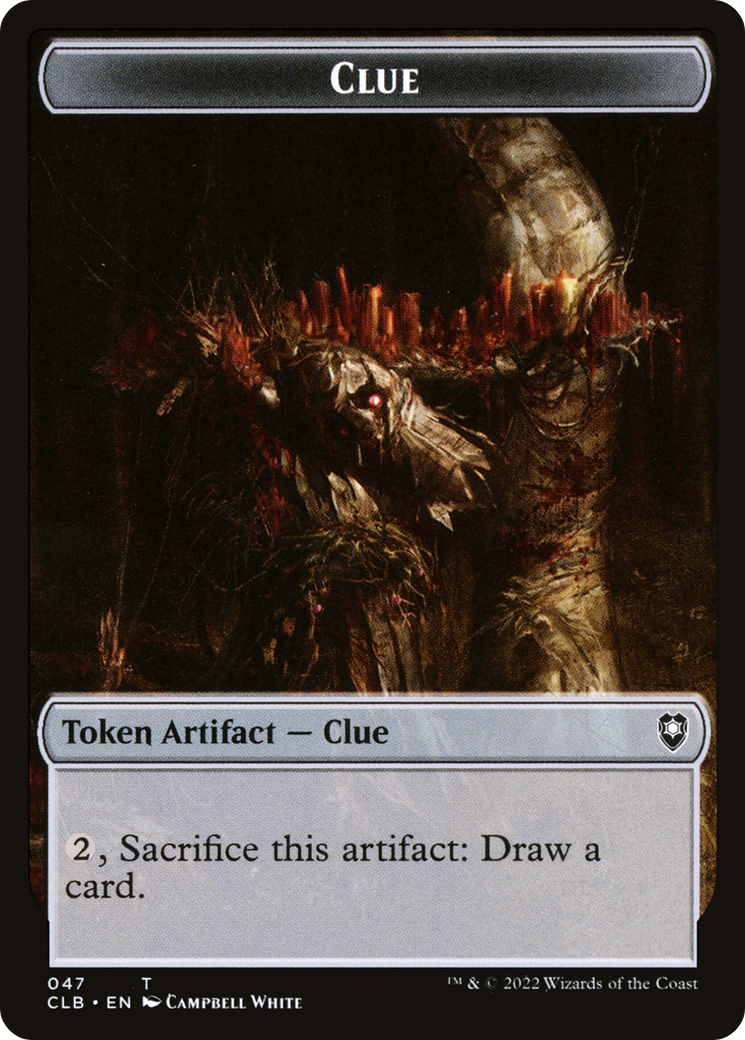 Clue (TCLB-047) [Tokens] Battle for Baldur's Gate Tokens MTG Single Wizards of the Coast