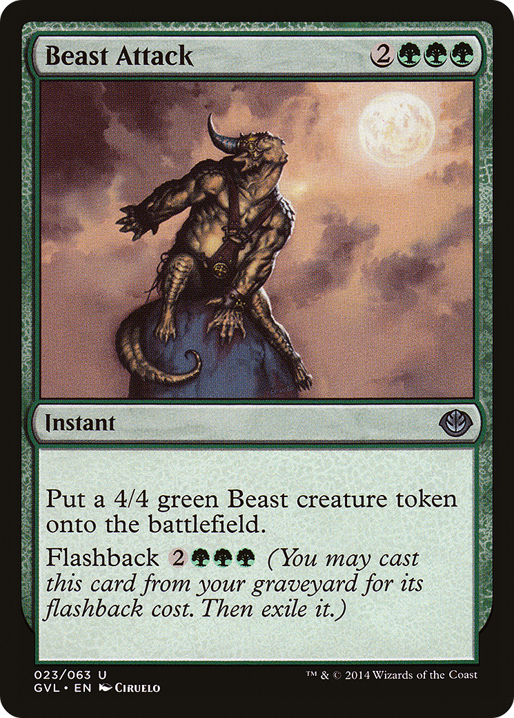 Beast Attack (DD3-023) [Misc] Duel Decks Anthology: Garruk vs. Liliana MTG Single Wizards of the Coast