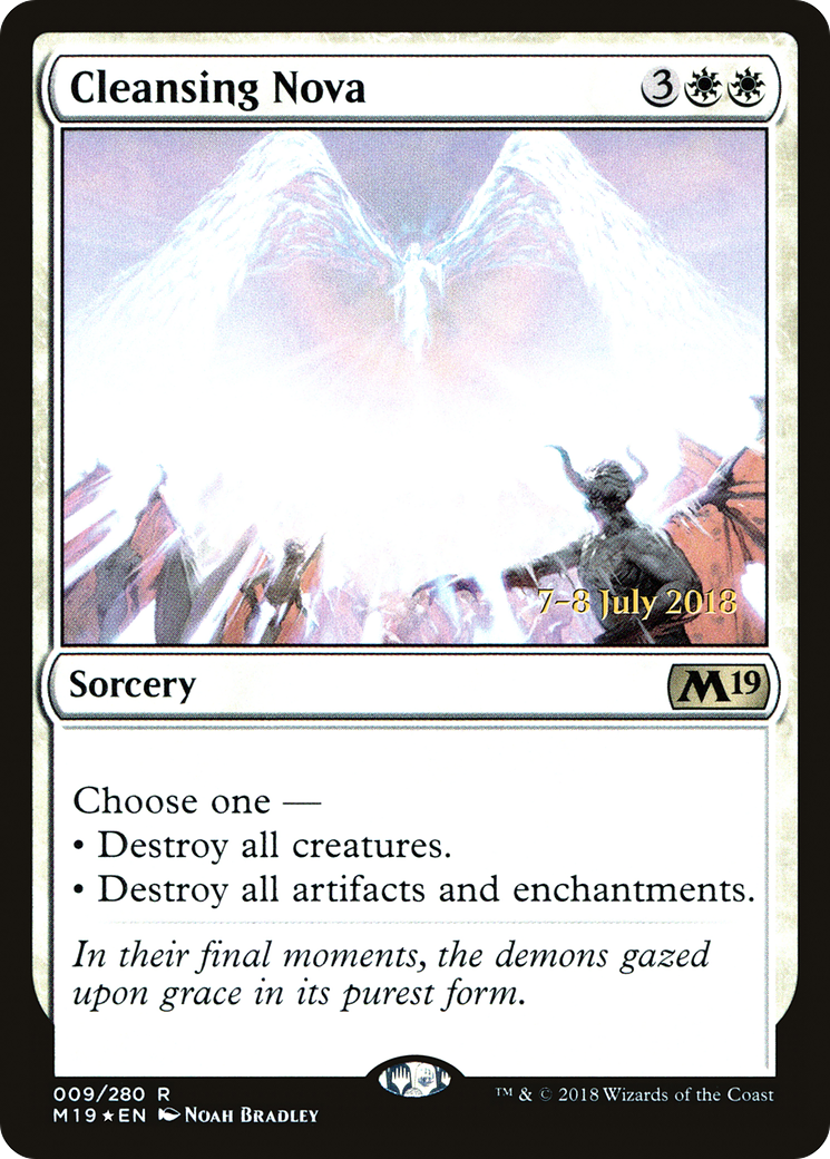 Cleansing Nova (PRE-009) [Core Set 2019 Promos] Foil MTG Single Wizards of the Coast