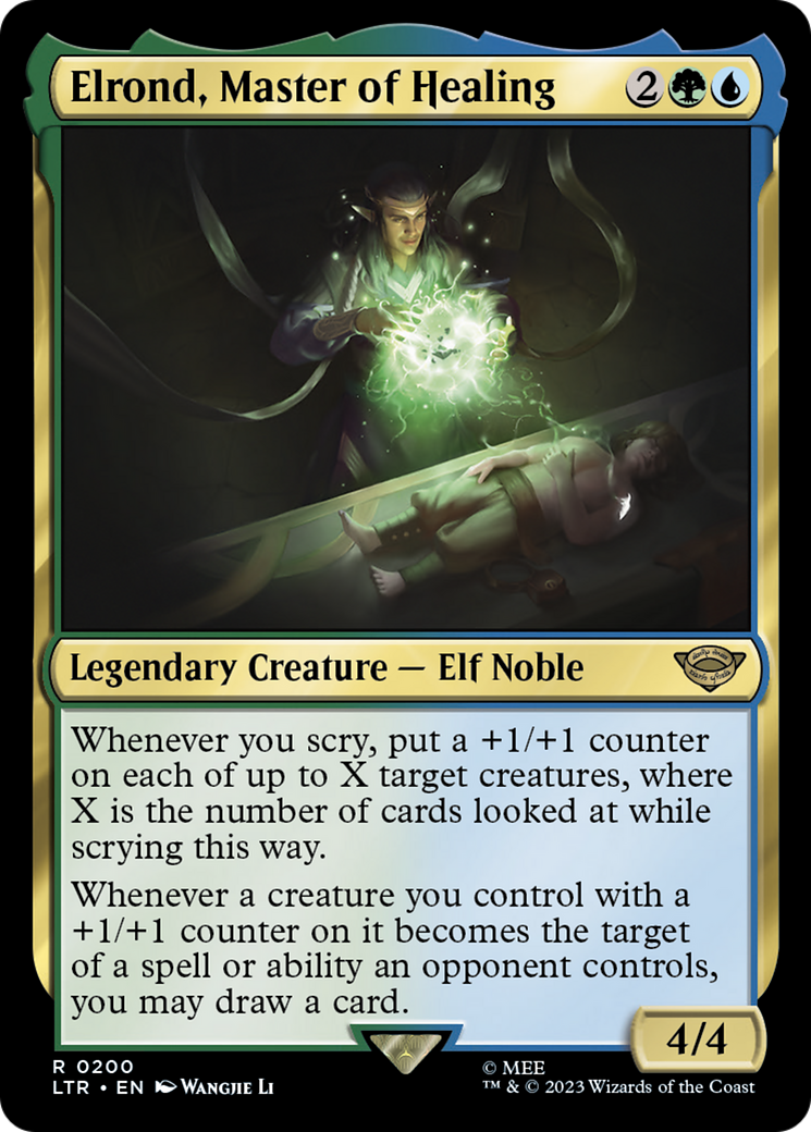 Elrond, Master of Healing (LTR-200) [The Lord of the Rings: Tales of Middle-earth] Foil MTG Single Wizards of the Coast