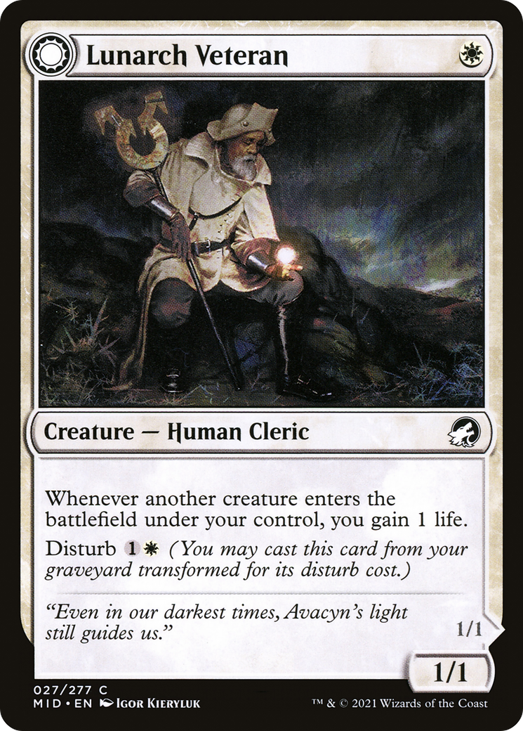 Lunarch Veteran (MID-027) [Innistrad: Midnight Hunt] MTG Single Wizards of the Coast
