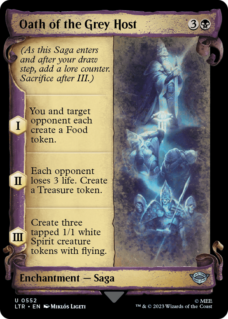 Oath of the Grey Host (Showcase Scrolls) (LTR-552) [The Lord of the Rings: Tales of Middle-earth] (Showcase) MTG Single Wizards of the Coast
