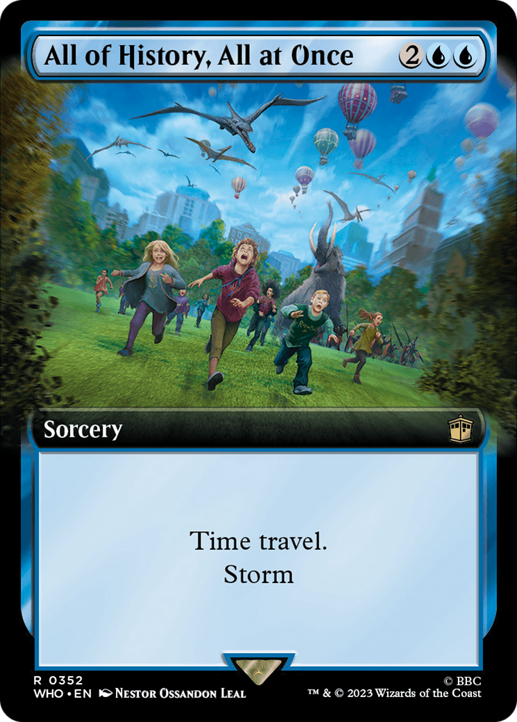 All of History, All at Once (WHO-352) [Doctor Who] (Extended Art) Foil MTG Single Wizards of the Coast