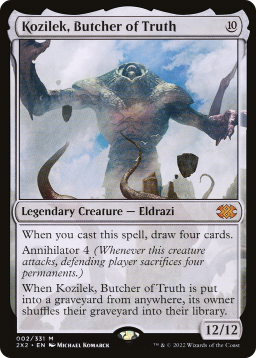 Kozilek, Butcher of Truth (2X2-002) [Double Masters 2022] MTG Single Wizards of the Coast