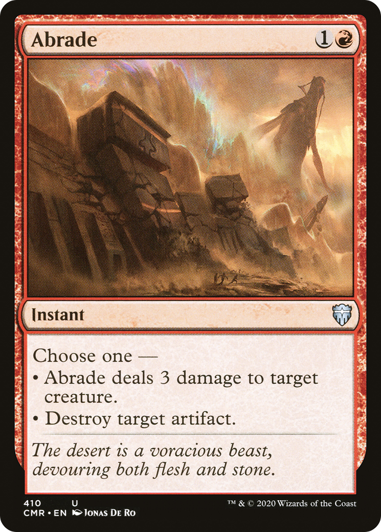 Abrade (CMR-410) [Commander Legends] MTG Single Wizards of the Coast