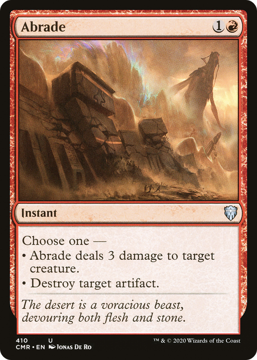 Abrade (CMR-410) [Commander Legends] MTG Single Wizards of the Coast