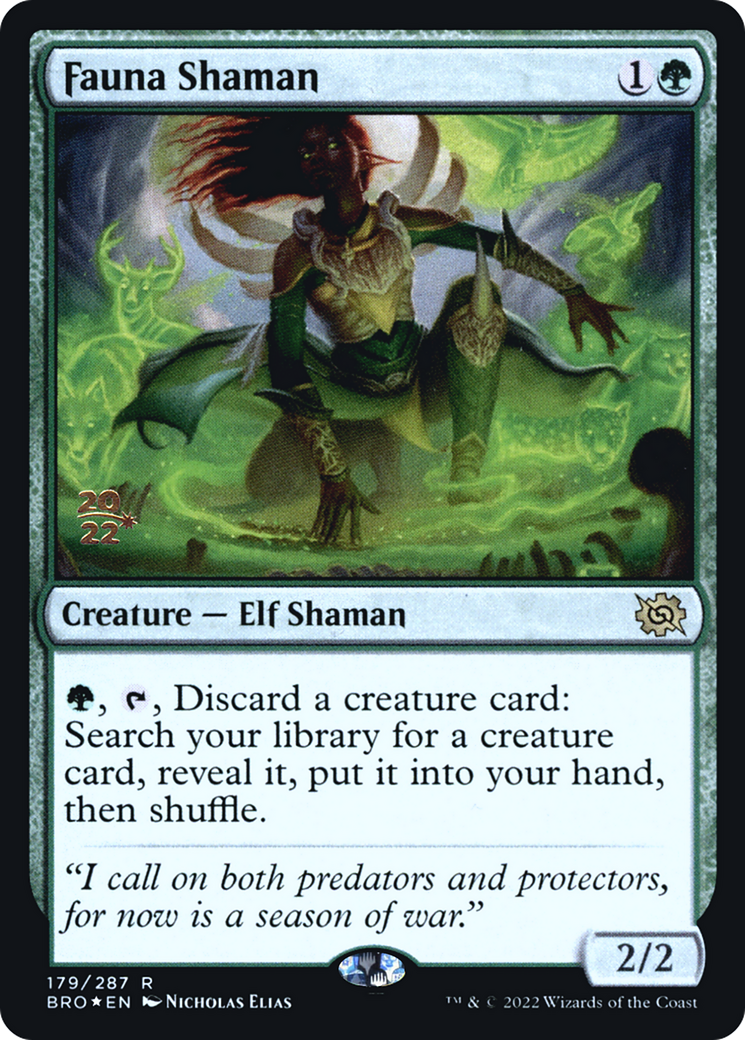 Fauna Shaman (PRE-179) [The Brothers' War Promos] Foil MTG Single Wizards of the Coast