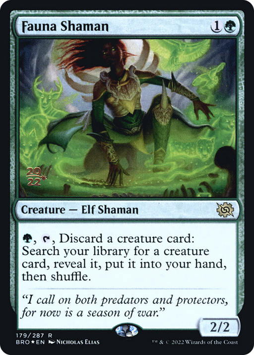 Fauna Shaman (PRE-179) [The Brothers' War Promos] Foil MTG Single Wizards of the Coast