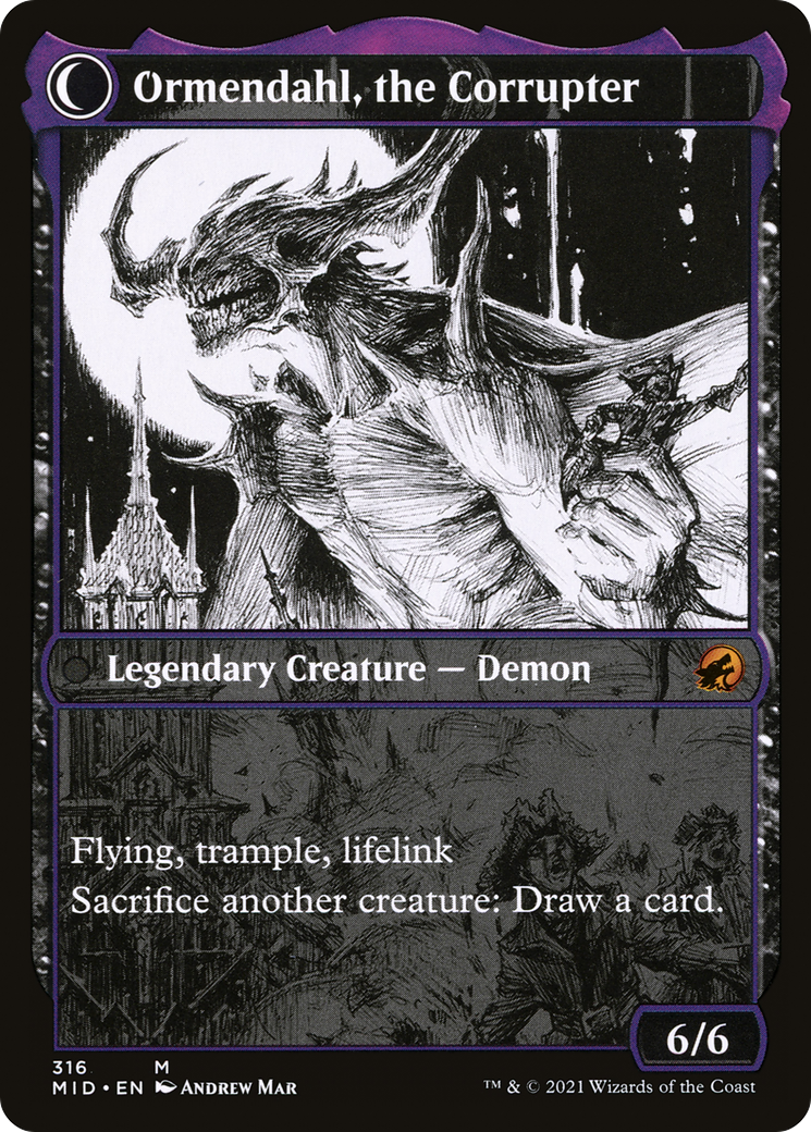 Jerren, Corrupted Bishop (MID-316) [Innistrad: Midnight Hunt] (Showcase) MTG Single Wizards of the Coast