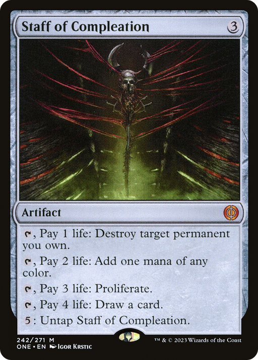 Staff of Compleation (ONE-242) [Phyrexia: All Will Be One] Foil MTG Single Wizards of the Coast