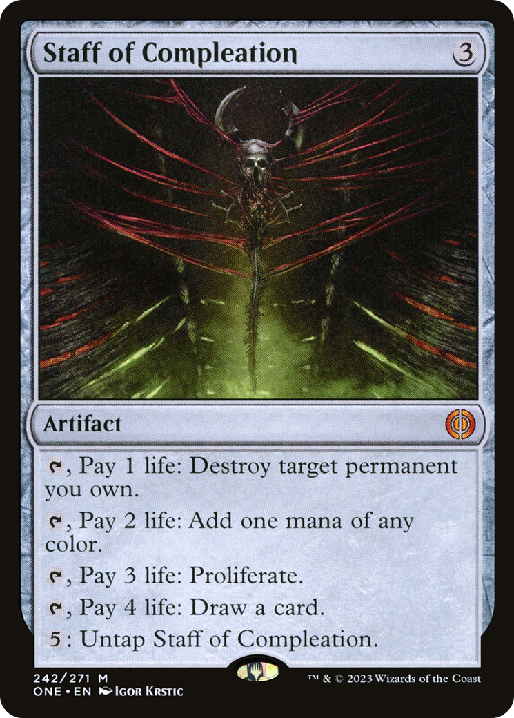 Staff of Compleation (ONE-242) [Phyrexia: All Will Be One] MTG Single Wizards of the Coast
