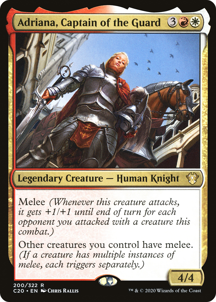 Adriana, Captain of the Guard (C20-200) [Commander 2020] MTG Single Wizards of the Coast