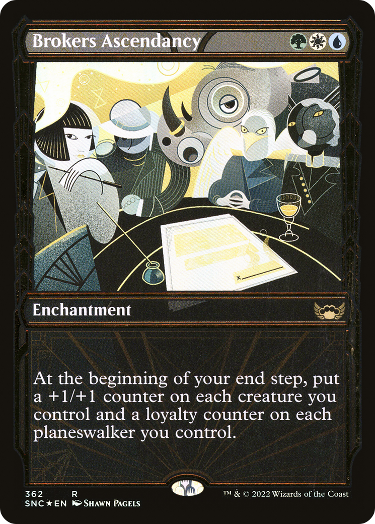 Brokers Ascendancy (Gilded Foil) (SNC-362) [Streets of New Capenna] (Showcase) Foil MTG Single Wizards of the Coast