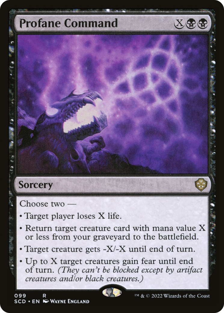 Profane Command (SCD-099) [Starter Commander Decks] MTG Single Wizards of the Coast