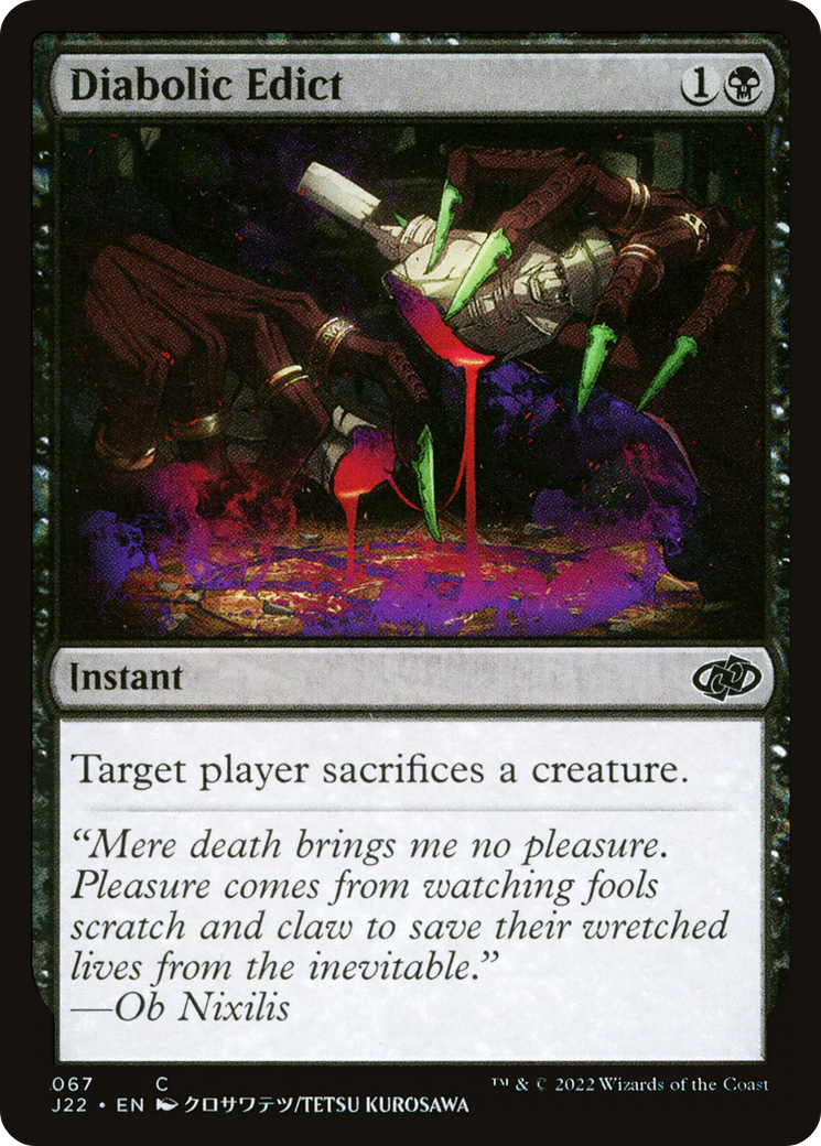 Diabolic Edict (J22-067) [Jumpstart 2022] MTG Single Wizards of the Coast