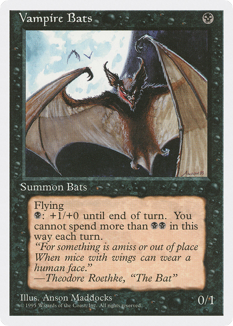 Vampire Bats (4ED-167) [Fourth Edition] MTG Single Wizards of the Coast