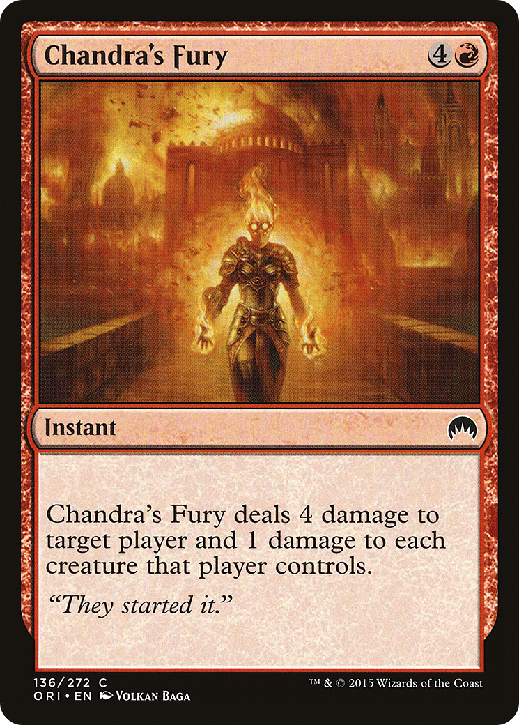 Chandra's Fury (ORI-136) [Magic Origins] MTG Single Wizards of the Coast