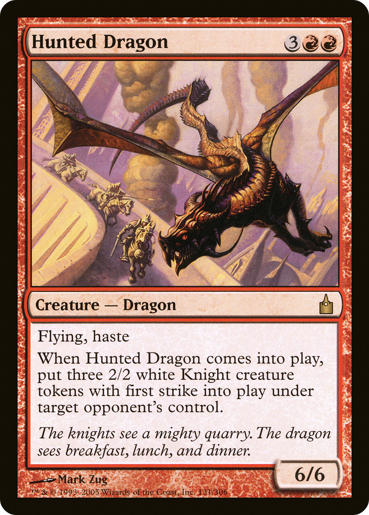 Hunted Dragon (RAV-131) [Ravnica: City of Guilds] Foil MTG Single Wizards of the Coast
