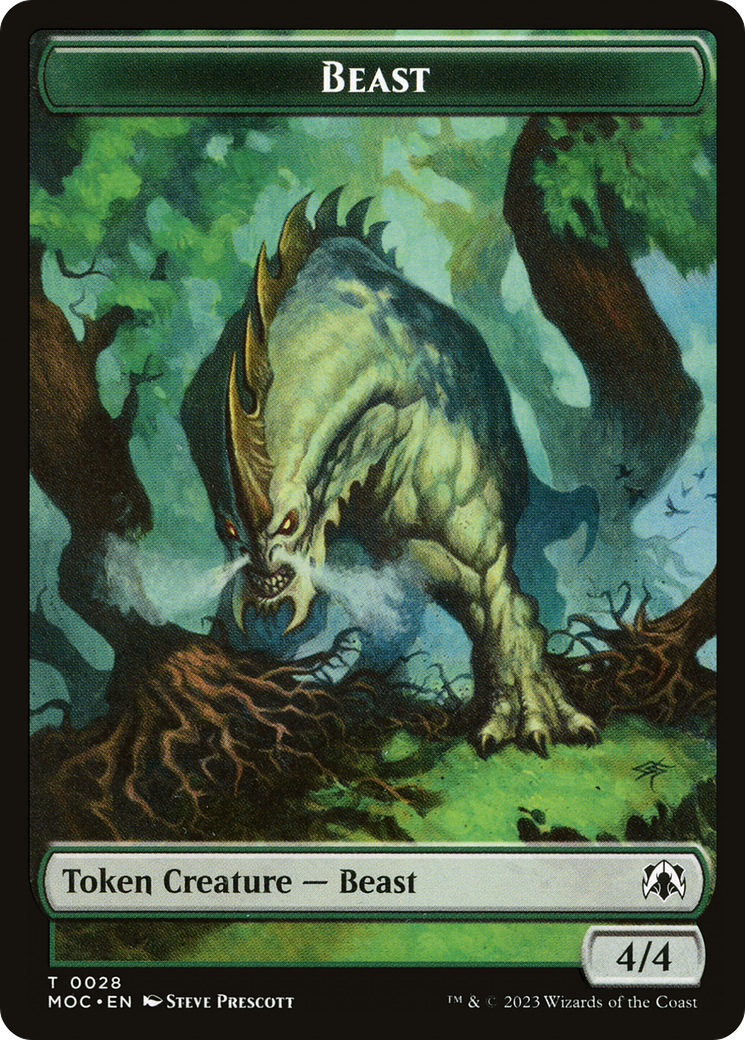 Beast (TMOC-028) [Tokens] March of the Machine Commander Tokens MTG Single Wizards of the Coast
