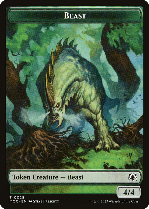 Beast (TMOC-028) [Tokens] March of the Machine Commander Tokens MTG Single Wizards of the Coast