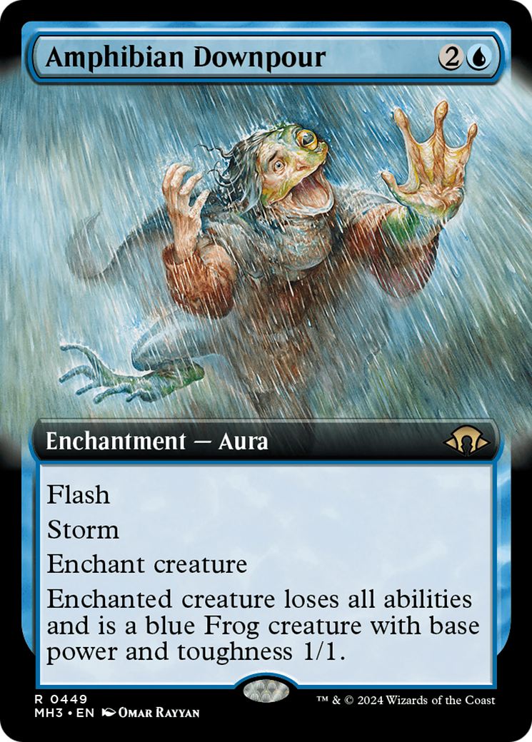 Amphibian Downpour (MH3-449) [Modern Horizons 3] (Extended Art) Foil MTG Single Wizards of the Coast