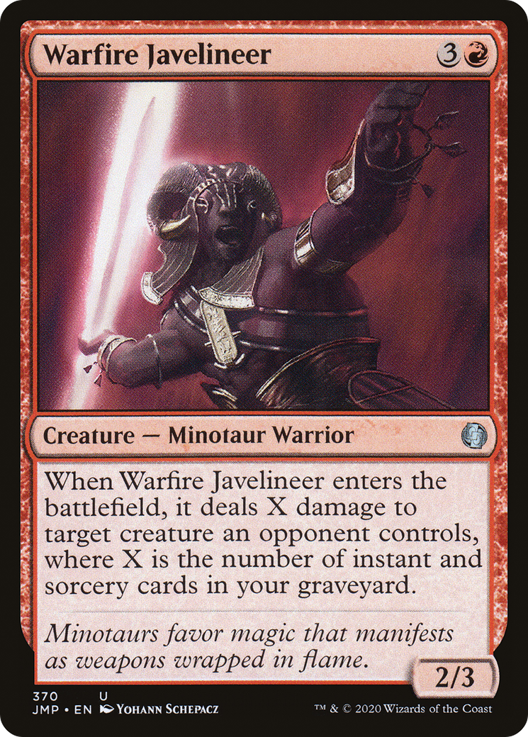 Warfire Javelineer (JMP-370) [Jumpstart] MTG Single Wizards of the Coast