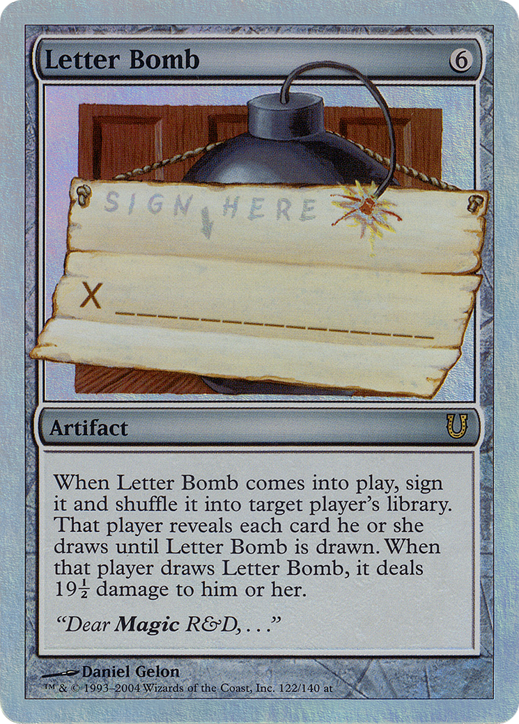 Letter Bomb (Alternate Foil) (UNH-122) [Unhinged] Foil MTG Single Wizards of the Coast