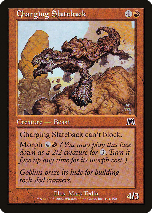 Charging Slateback (ONS-194) [Onslaught] MTG Single Wizards of the Coast