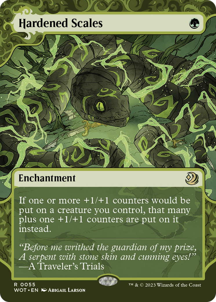 Hardened Scales (WOT-055) [Wilds of Eldraine: Enchanting Tales] (Showcase) (Borderless) Foil MTG Single Wizards of the Coast