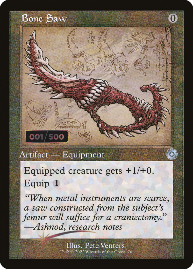 Bone Saw (Schematic) (Serial Numbered) (BRR-070) [The Brothers' War Retro Artifacts] Foil MTG Single Wizards of the Coast