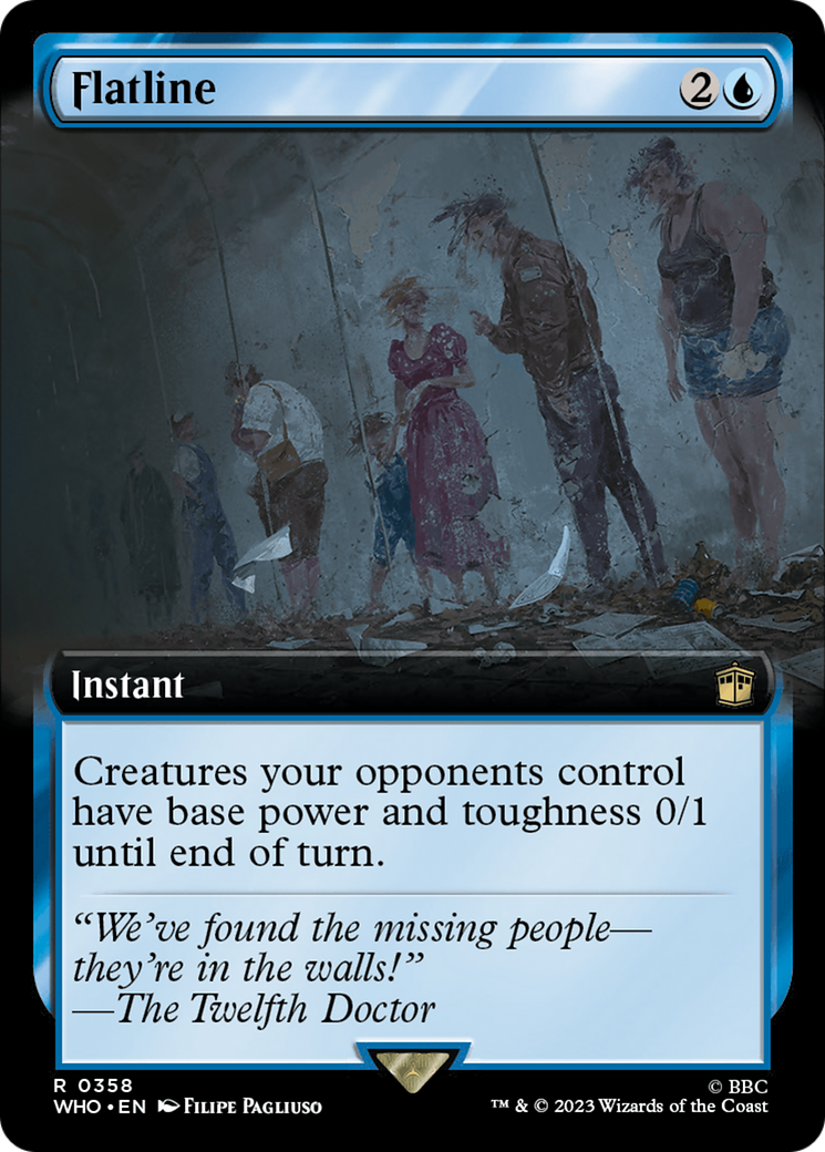 Flatline (WHO-358) [Doctor Who] (Extended Art) Foil MTG Single Wizards of the Coast