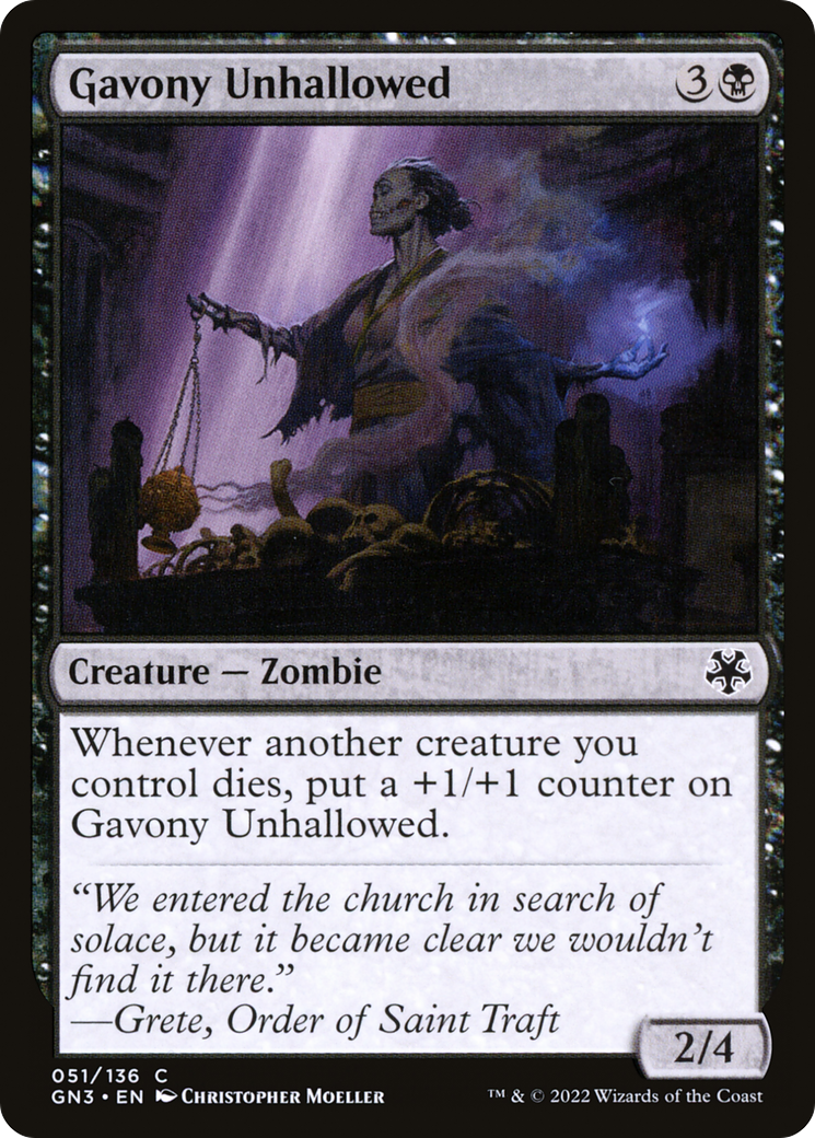 Gavony Unhallowed (GN3-051) [Misc] Game Night: Free-for-All MTG Single Wizards of the Coast