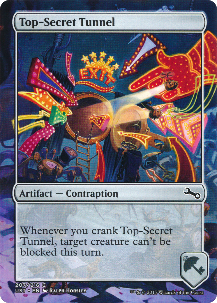 Top-Secret Tunnel (UST-207) [Unstable] (Borderless) Foil MTG Single Wizards of the Coast
