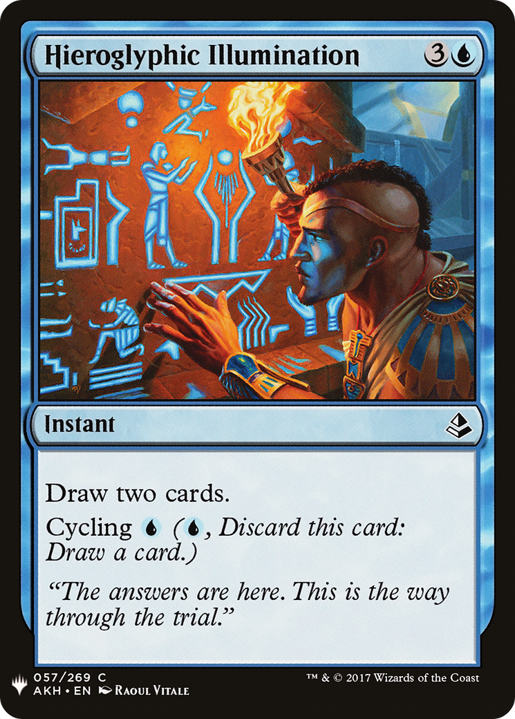Hieroglyphic Illumination (LIST-AKH-57) [Mystery Booster] The List MTG Single Wizards of the Coast