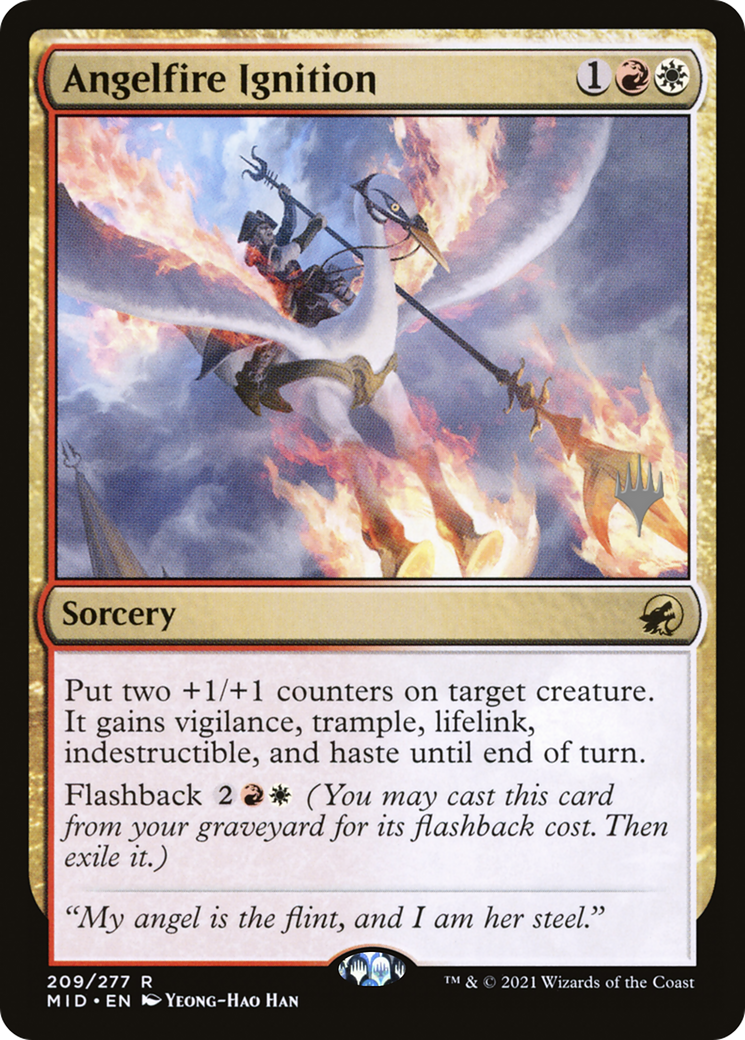 Angelfire Ignition (PPMID-209) [Innistrad: Midnight Hunt Promos] Foil MTG Single Wizards of the Coast